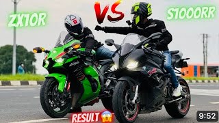 ZX10R vs BMW S1000RR 🏍️Drag Race🔥Highway 2024 1millionviews [upl. by Aneelak]