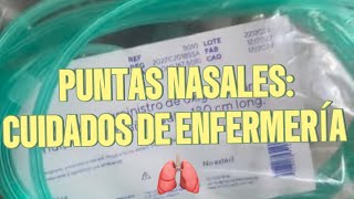 Puntas Nasales Cuidados de Enfermería [upl. by Eilloh]