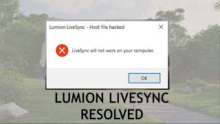 SketchUp Lumion Liv Sync Not Working Host file Hacked [upl. by Eiddet]