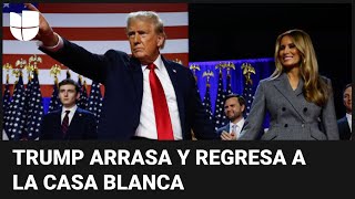 Lo que pasó mientras dormías Trump arrasa y regresa a la presidencia de EEUU [upl. by Atteuqaj]