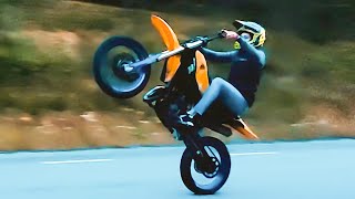 Midnight Stunting  Honda Grom vs 75cc Moped Supermoto [upl. by Severn]