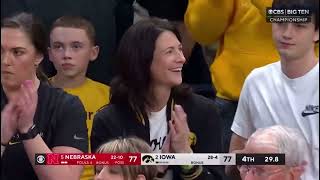 Last two minutes of regulation in Nebraska vs Iowa WBB B1G tournament title [upl. by Salzhauer218]