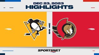 NHL Highlights  Penguins vs Senators  December 23 2023 [upl. by Camey]