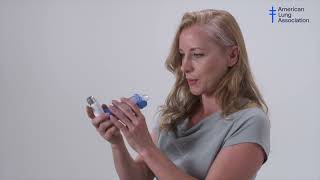 How to Use a MeteredDose Inhaler with a Valved Holding Chamber Spacer [upl. by Ahtiekahs]