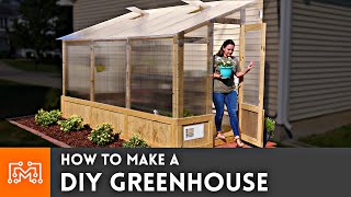 How to Make a DIY Greenhouse  I Like To Make Stuff [upl. by Dnomse]