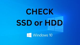 How to Check If You Have an SSD or HDD on Windows  Windows 1011 [upl. by Takakura]