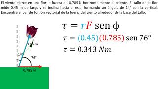 Física  Producto cruz vectorial y momento de torsión  Ejemplo 1 [upl. by Nnylaj]