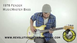 1978 Fender MusicMaster Bass  THE REVOLUTION GUITAR COMPANY [upl. by Ailis688]