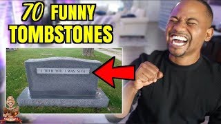 The TOP 70 FUNNIEST Tombstones EVER  Alonzo Lerone [upl. by Leonteen]