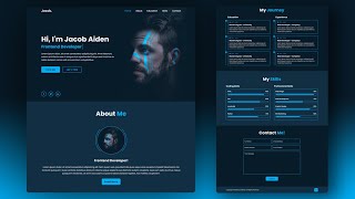 Responsive Personal Portfolio Website using HTML CSS amp Javascript [upl. by Havard522]