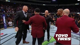 UFC 226 Daniel Cormier and Brock Lesnar Octagon Interviews [upl. by Erhart745]