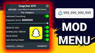 Snapchat MOD APK v92004  Secret Screenshots Hide View AutoSave Snaps amp Boost Your Score Fast [upl. by Nallaf479]