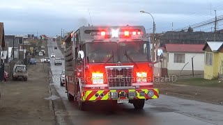 B8 BX2 y QR4 respondiendo a 1001  Bomberos Punta Arenas [upl. by Adda]