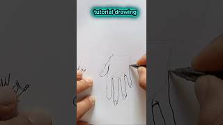 Tutorial drawing draw a hand tutorial shorts sketch art [upl. by Hyps]