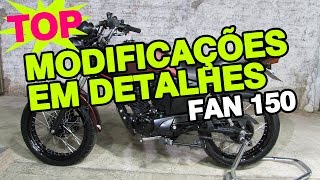 FAN 150 EM DETALHES MODIFICADA PELA CABO ENROLADO GARAGEM  TOP [upl. by Aribold]