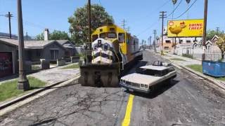 GTA 5 PC MODS ROAD TRAIN  MENYOO [upl. by Notlad]