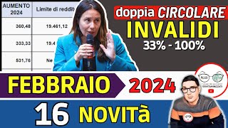 🔴 INVALIDI PARZIALI e TOTALI 16 NOVITÀ FEBBRAIO 2024 ➡ IMPORTI INCREMENTI PENSIONE ADI BONUS INPS [upl. by Ileane]