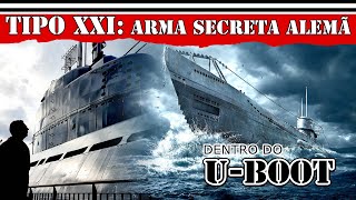 ARMA SECRETA ALEMÃ DENTRO DO SUBMARINO ALEMÃO DA SEGUNDA GUERRA TIPO XXI  Viagem na Historia [upl. by Atteselrahc]