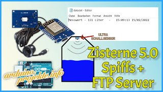 Zisterne 50 SPIFFS  FTP Server Daten auf einem FTP Server ablegen [upl. by Ardnoyek]