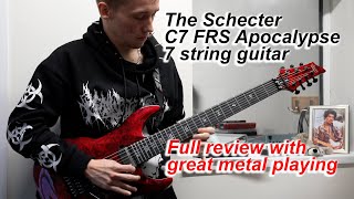 Schecter C7 FRS Apocalypse Guitar closeup review amp playing [upl. by Ivonne577]