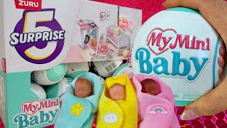 5 SURPRISE MY MINI BABY SERIES 1 Unboxing Full Box Mystery Capsule Zuru Toys [upl. by Ladnar333]