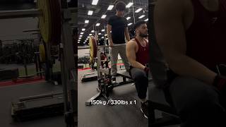 Bench day 330lbs x 1 fitness [upl. by Sonahpets]