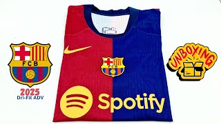 Barcelona home kit 20242025 player version Unboxing  ASMR [upl. by Abeu]