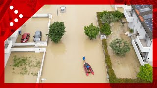 Alluvione a Forlì la città allagata vista dal drone [upl. by Ylecara]