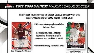 121723  eBay  9 PM CDT  2022 Topps Finest MLS Soccer 12 Case Break 4 [upl. by Mireille]