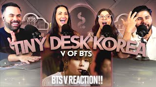 quotV of BTS Tiny Desk Koreaquot Reaction  We had a BLAST with this one🤩🔥  Couples React [upl. by Dunlavy]