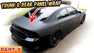 Camouflage Full Wrap TRUNK amp REAR PANEL 2017 Dodge Charger Part 3 [upl. by Eal751]