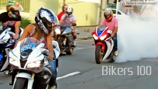 BIKERS 100  Best of Superbikes Sounds Wheelie and Burnout Ultimate Compilation [upl. by Cyrie965]