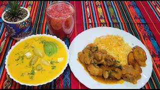 ♨️LOCRO DE MELLOCO🥘 SECO DE PATITAS DE CHANCHO🍲 JUGO DE SANDÍA🍉 [upl. by Udenihc353]