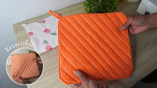 How To Sew A PERFECT Pot Holder Full Sewing Guide [upl. by Ruhtra]