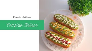 Completo italiano  receta Chilena  Asi se hacen los completos italianos en Chile  ·Mya· [upl. by Anahsohs]