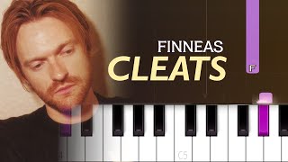 FINNEAS  Cleats Piano tutorial [upl. by Nanam]