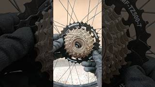 Shimano 7speed mega range freewheel installation shorts shimano [upl. by Nayd]