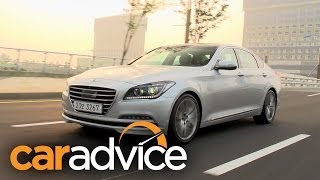 Hyundai Genesis Review First Drive in South Korea [upl. by Ailesor219]