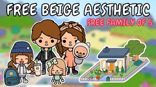 ✨ Free ✨ Beige Aesthetic Inspired🪴🍼 Toca Boca Free House Ideas 😍 TOCA GIRLZ [upl. by Toille836]