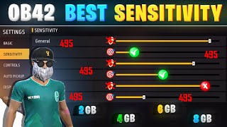 After OB42 update headshot sensitivity 🔥  Free fire one tap sensitivity  Headshot sensitivity [upl. by Chickie537]