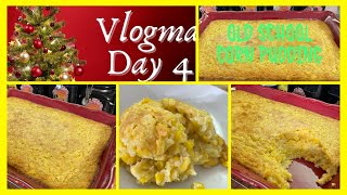 A Easy And Quick Holiday Side Dish OLD SCHOOL CORN CASSEROLEPUDDINGVLOGMAS DAY 4 [upl. by Keynes]