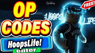 ALL NEW SECRET OP CODES In Roblox Hoops Life Codes [upl. by Akirat]