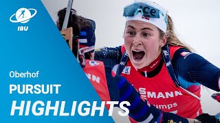 World Cup 2324 Oberhof Women Pursuit Highlights [upl. by Karisa]