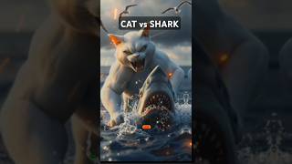 Cat VS Shark Whos Win 😱 shorts animation motivationalstoryinhindiforsuccess facts cartoon [upl. by Rexferd428]