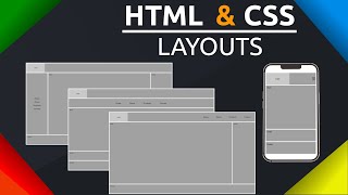 HTML e CSS  Aprenda a criar 5 layouts de sites mais comuns na Internet FLEXBOX [upl. by Eanel258]