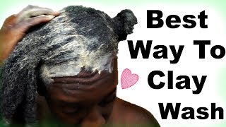 Bentonite Clay Natural Hair WASH DAY Routine  Does Bentonite Clay Clarify Natural Hair [upl. by Quirk]