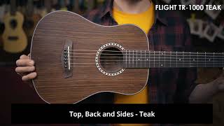 Travel Acoustic Guitar FLIGHT TR1000 TEAK [upl. by Aneelehs]