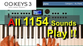 【Roland GOKEYS 3】全音色演奏  All 1154 Sounds Play （No Talking） [upl. by Sotsirhc997]