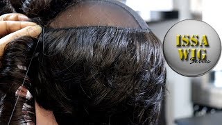 How to make a short hair Lace Closure wig Part 2 Issa Wig Series [upl. by Reivilo]