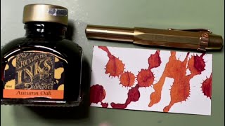 Fall Vibes  Kaweco Brass Sport Extra Fine  Diamine Autumn Oak  Fountain Pen Journey [upl. by Gordy]